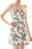 Belted Sweetheart Fit & Flare Floral Mini Dress