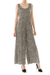 Ditsy Floral Wide Leg Tie Back Jumpsuit