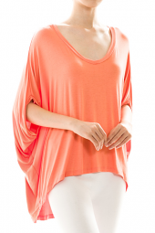 3/4 Dolman Sleeve Oversized Drape Top
