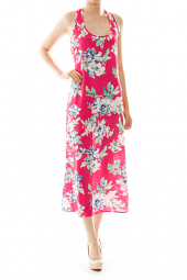 Vacation Chic Floral Print Midi Dress