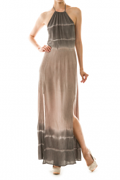 Dip Dye Halter Side Slit Maxi Dress