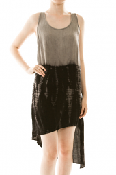 Asymmetrical Two Toned Color Block Shift Dress