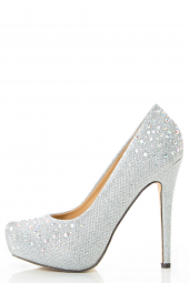 Rainbow Rhinestones Glittered Crystal Pump Heels