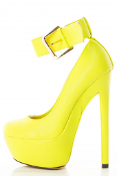 Sky High Ankle Strap Stiletto Heel Chunky Platform Pump Sandal Shoes