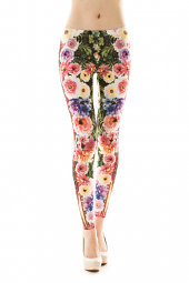 Floral Tribal Print Stretch Leggings