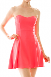 Textured Sweetheart Fit & Flare Mini Dress